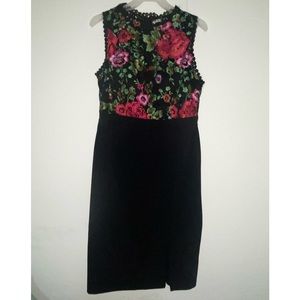 Black Rose Design Dress